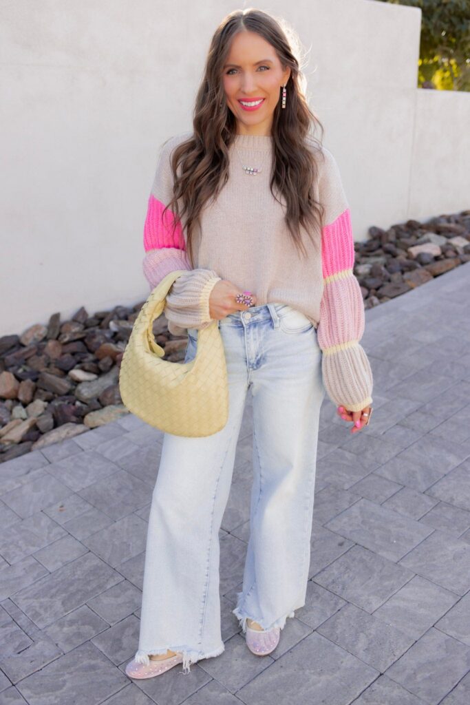 Cozy Kandy Stripe Sleeve Sweater
