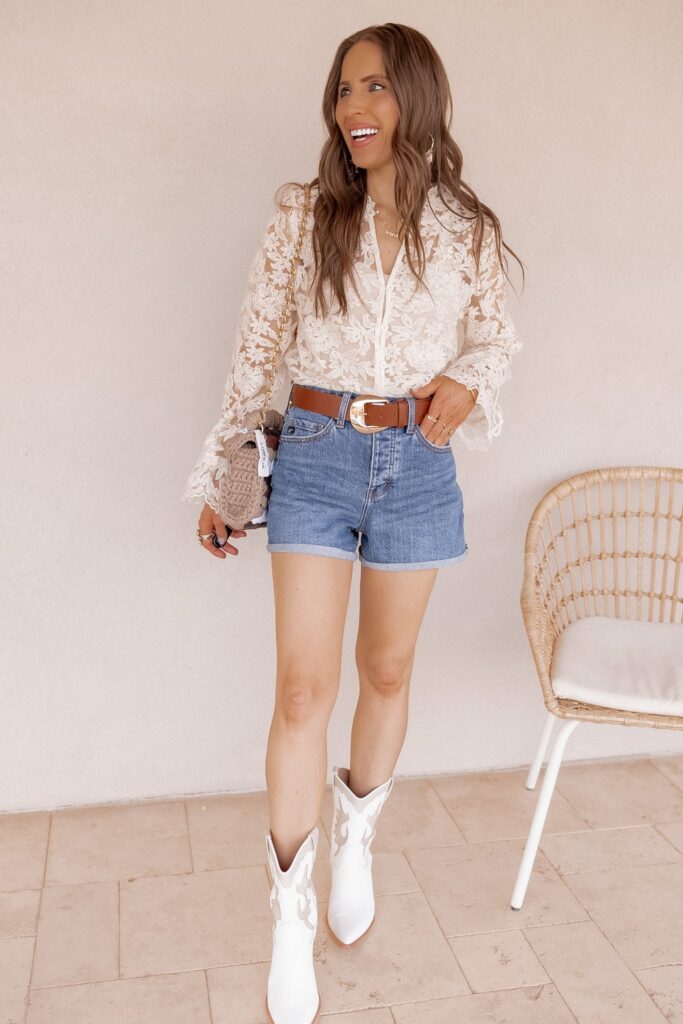 Boho Dreams Floral Lace Long Sleeve Blouse