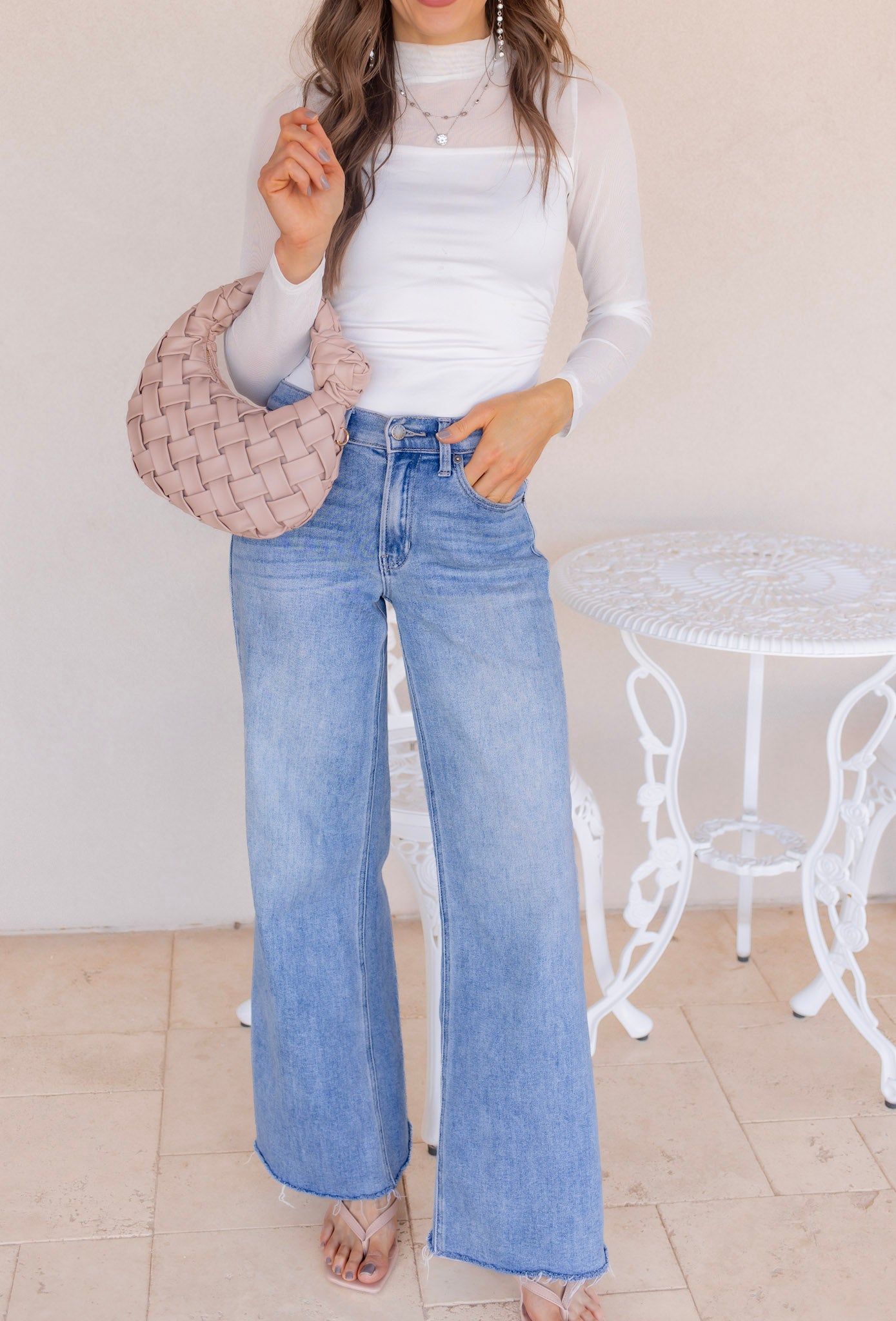 Elevated Long Sleeve Mesh Top