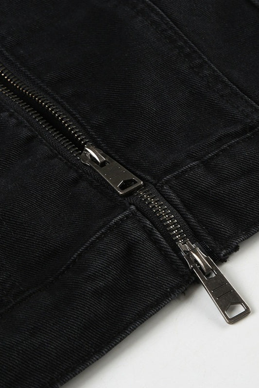 Black Washed Denim Jacket