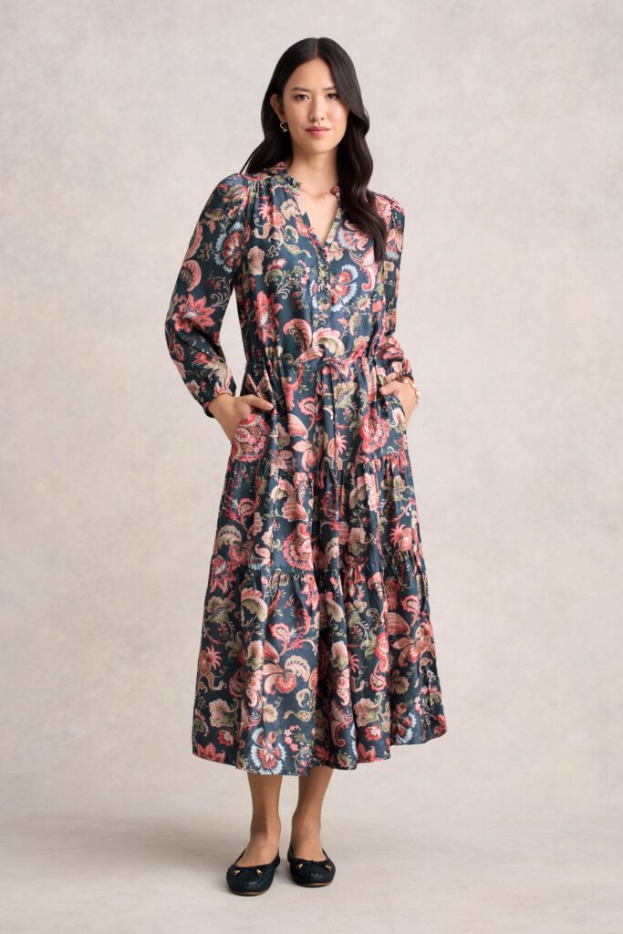 Printed Jacquard Dress - Tapestry Print